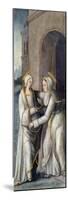 The Visitation, Left Hand Panel from a Triptych (Oil on Panel)-French School-Mounted Premium Giclee Print