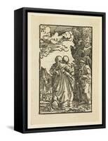 The Visitation of the Virgin to Elizabeth-Albrecht Altdorfer-Framed Stretched Canvas