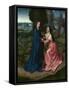 The Visitation of the Virgin to Saint Elizabeth. Panel from an Altarpiece, Ca 1515-null-Framed Stretched Canvas