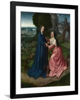 The Visitation of the Virgin to Saint Elizabeth. Panel from an Altarpiece, Ca 1515-null-Framed Giclee Print