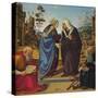 'The Visitation with Saints Nicholas and Anthony Abbot', c1489-1490-Piero di Cosimo-Stretched Canvas