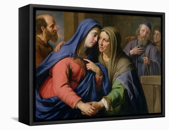 The Visitation-Philippe De Champaigne-Framed Stretched Canvas