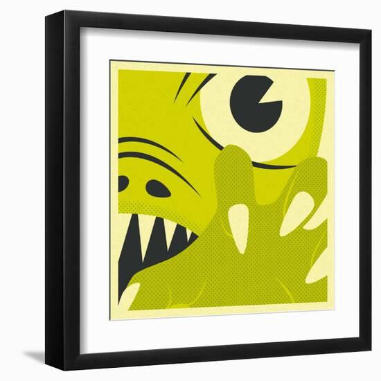 The Visitor-Jazzberry Blue-Framed Art Print