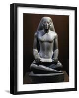 The Vizier Nespakasuty, Scribe to Karnak, Statue in Green Schist, Late Period, 27th Dynasty-null-Framed Giclee Print