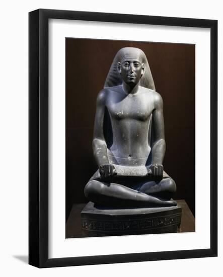 The Vizier Nespakasuty, Scribe to Karnak, Statue in Green Schist, Late Period, 27th Dynasty-null-Framed Giclee Print