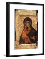 The Vladimir Madonna and Child, Russian Icon, Moscow School-Andrei Rublev-Framed Giclee Print