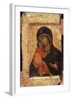 The Vladimir Madonna and Child, Russian Icon, Moscow School-Andrei Rublev-Framed Premium Giclee Print