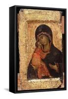 The Vladimir Madonna and Child, Russian Icon, Moscow School-Andrei Rublev-Framed Stretched Canvas