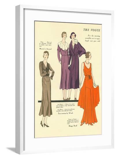 The Vogue, Dresses--Framed Art Print