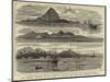 The Volcanic Eruption at Java, Views of Krakatoa and Anjer, Now Completely Destroyed-null-Mounted Giclee Print