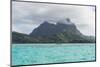 The volcanic rock in the turquoise lagoon of Bora Bora, Society Islands, French Polynesia, Pacific-Michael Runkel-Mounted Photographic Print