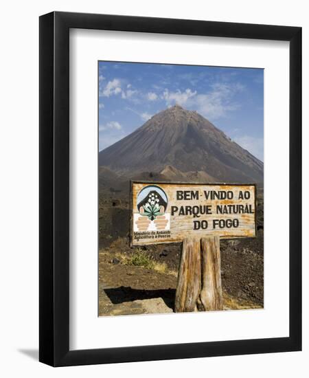 The Volcano of Pico De Fogo in the Background, Fogo (Fire), Cape Verde Islands, Africa-R H Productions-Framed Premium Photographic Print