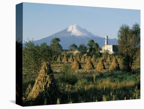 The Volcano of Popocatepetl, Puebla State, Mexico, North America-Robert Cundy-Stretched Canvas