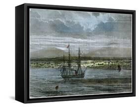 The Volcanoes of Mauna Loa and Manua Kea, Hawaii, C1880-null-Framed Stretched Canvas