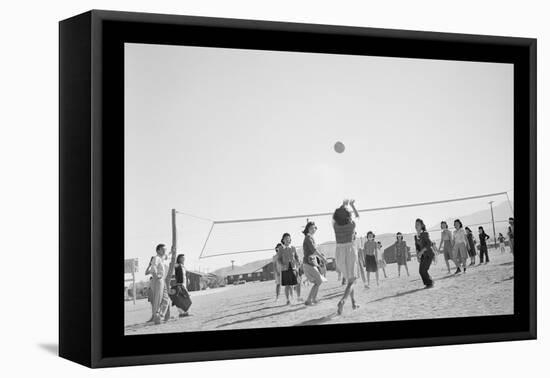 The Volley Ball Game-Ansel Adams-Framed Stretched Canvas