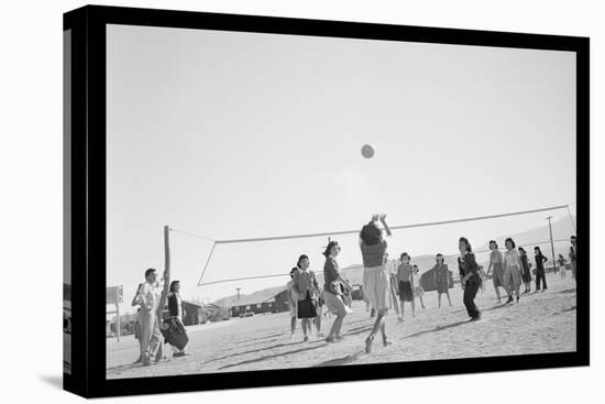 The Volley Ball Game-Ansel Adams-Stretched Canvas