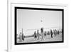 The Volley Ball Game-Ansel Adams-Framed Art Print