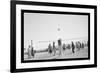 The Volley Ball Game-Ansel Adams-Framed Art Print