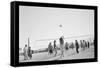 The Volley Ball Game-Ansel Adams-Framed Stretched Canvas