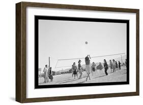 The Volley Ball Game-Ansel Adams-Framed Art Print