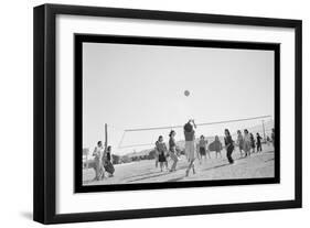 The Volley Ball Game-Ansel Adams-Framed Art Print