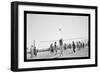 The Volley Ball Game-Ansel Adams-Framed Art Print
