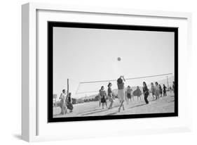 The Volley Ball Game-Ansel Adams-Framed Art Print