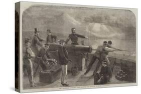 The Volunteer Artillery Corps Learning Gun Practice at Hythe-Matthew "matt" Somerville Morgan-Stretched Canvas