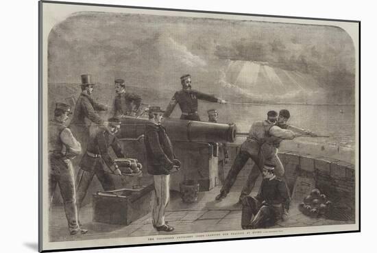 The Volunteer Artillery Corps Learning Gun Practice at Hythe-Matthew "matt" Somerville Morgan-Mounted Giclee Print