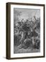 The Volunteer Cavalry Charged Them And Cleared The Way, 1895, (1902)-Stanley Llewellyn Wood-Framed Giclee Print