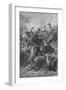 The Volunteer Cavalry Charged Them And Cleared The Way, 1895, (1902)-Stanley Llewellyn Wood-Framed Giclee Print