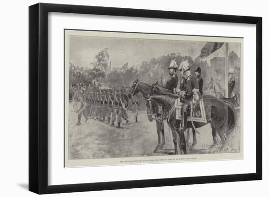 The Volunteer Centenary Review before the Prince of Wales at the Horse Guards' Parade-Henry Charles Seppings Wright-Framed Giclee Print