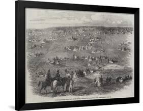 The Volunteer Field-Day at Brighton, People on the Downs-null-Framed Giclee Print