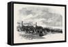 The Volunteer Review at Dover: Traction Engines Bringing Volunteer Artillery into Position Uk 1869-null-Framed Stretched Canvas