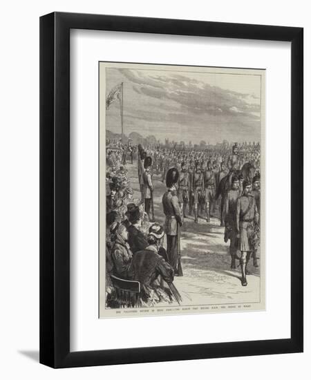 The Volunteer Review in Hyde Park, the March Past before Hrh the Prince of Wales-Godefroy Durand-Framed Giclee Print