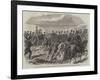 The Volunteer Sham Fight at Brighton on Easter Monday, the Sussex Artillery Ascending the Downs-null-Framed Giclee Print