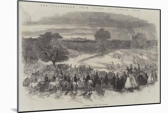 The Volunteer Sham Fight in Camden Park, Skirmishers Covering the Retreat-Frederick John Skill-Mounted Giclee Print