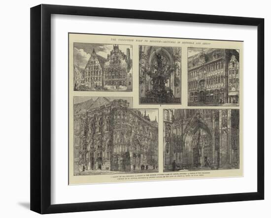The Volunteer Visit to Belgium, Sketches in Brussels and Ghent-Henry William Brewer-Framed Giclee Print