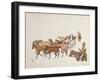 The Volunteers' Ponies, from 'The Leaguer of Ladysmith', 1900 (Colour Litho)-Captain Clive Dixon-Framed Giclee Print