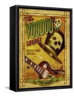 The Voodoo Lounge-Old Red Truck-Framed Stretched Canvas