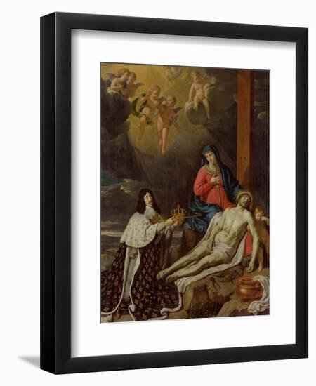 The Vow of Louis XIII (1601-43) King of France and Navarre, 1638-Philippe De Champaigne-Framed Premium Giclee Print