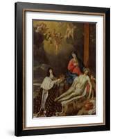 The Vow of Louis XIII (1601-43) King of France and Navarre, 1638-Philippe De Champaigne-Framed Giclee Print