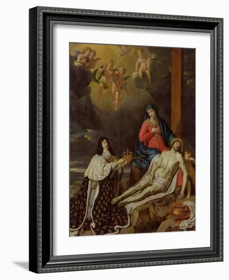 The Vow of Louis XIII (1601-43) King of France and Navarre, 1638-Philippe De Champaigne-Framed Giclee Print