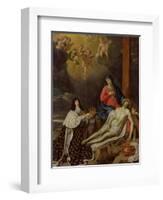 The Vow of Louis XIII (1601-43) King of France and Navarre, 1638-Philippe De Champaigne-Framed Giclee Print