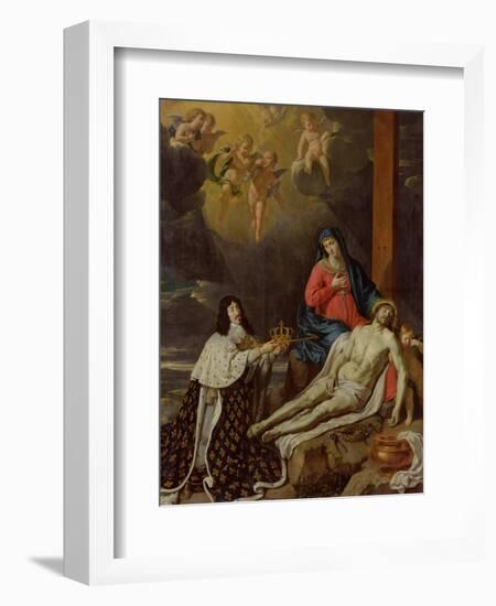 The Vow of Louis XIII (1601-43) King of France and Navarre, 1638-Philippe De Champaigne-Framed Giclee Print