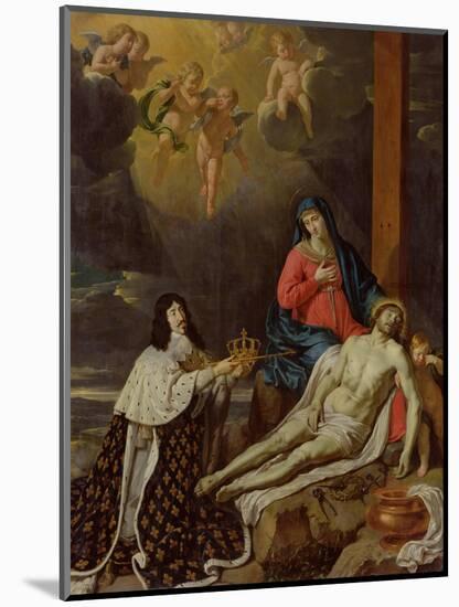 The Vow of Louis XIII (1601-43) King of France and Navarre, 1638-Philippe De Champaigne-Mounted Giclee Print