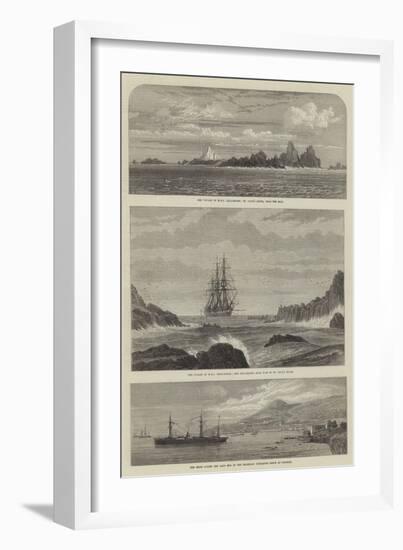 The Voyage of HMS Challenger, St Paul's Rocks, from the East-null-Framed Giclee Print