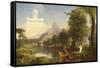 The Voyage of Life: Childhood, 1842-Thomas Cole-Framed Stretched Canvas