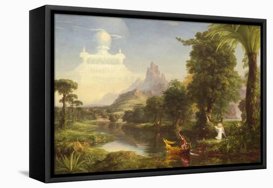 The Voyage of Life: Childhood, 1842-Thomas Cole-Framed Stretched Canvas