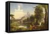 The Voyage of Life: Childhood, 1842-Thomas Cole-Framed Stretched Canvas